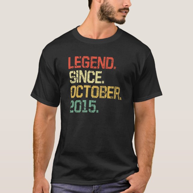 7 års ålder sedan oktober 2015 t shirt (Framsida)