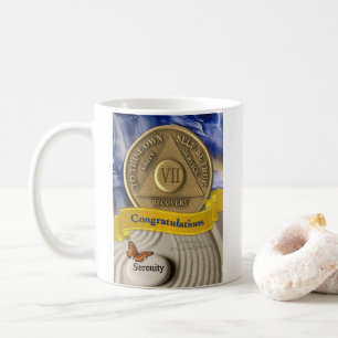 7 års ankomstserver för ANPASSANAMN Kaffemugg