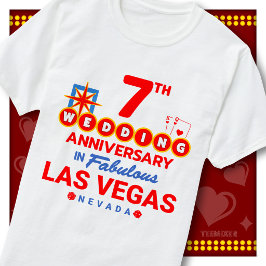 7-års bröllopsdag Fantastiskt par i Las Vegas T Shirt