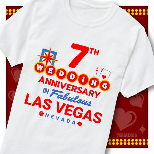 7-års bröllopsdag Fantastiskt par i Las Vegas T Shirt