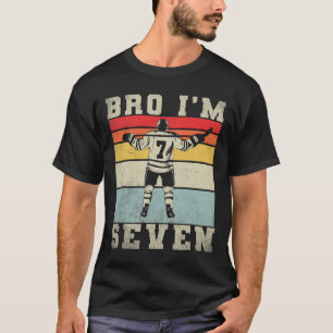 7-års födelsedag ishockey pojke 7 år gammal hockey t shirt