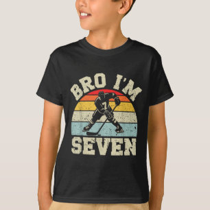 7-års födelsedag ishockey pojke 7 år gammal hockey t shirt