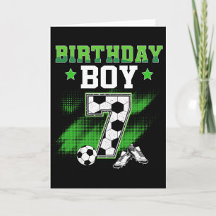 7-års födelsedag pojke fotboll 7 år gammal sport 7 kort