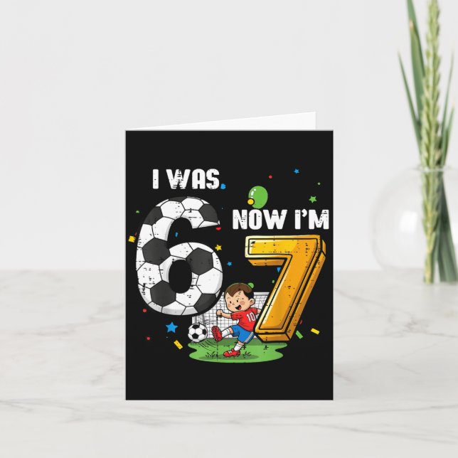 7-års födelsedag var 6 7 fotboll 67 meme pojkar ba kort (Framsida)