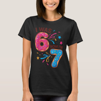 7 Års Födelsedag Var 6 Nu Är Jag 7 67 Män Kvinnor  T Shirt