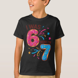 7 Års Födelsedag Var 6 Nu Är Jag 7 67 Män Kvinnor  T Shirt