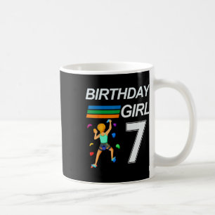 7 Års Födelsedags Bouldering Klippklättring För Kaffemugg