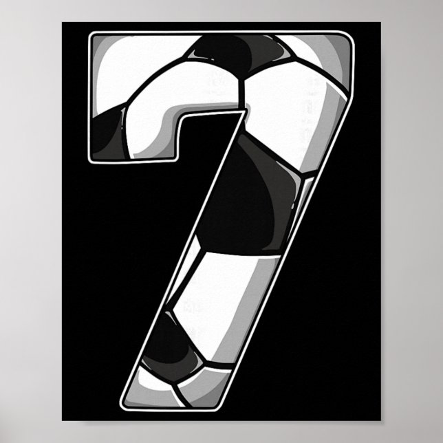 7-års födelsedags fotboll  poster (Framsidan)
