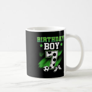 7-års födelsedags pojke fotboll 7 år gammal sport  kaffemugg