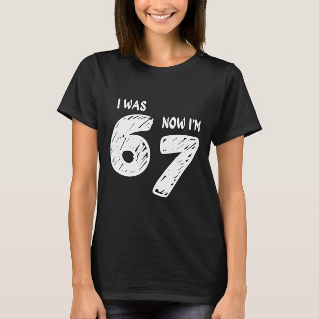 7 Års Födelsedags T-Shirt Var 6 Nu Är Jag 7 67 Rol (Framsida)