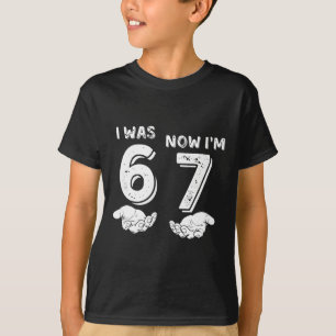 7 Års Födelsedags T-Shirt Var 6 Nu Är Jag 7 67 Rol