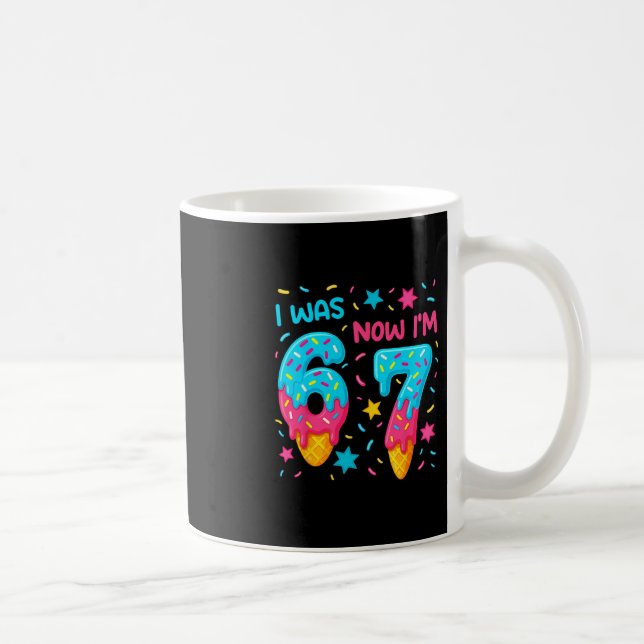7 Års Födelsedags T-Shirt Var 6 Nu Är Jag 7 67 Rol Kaffemugg (Höger)