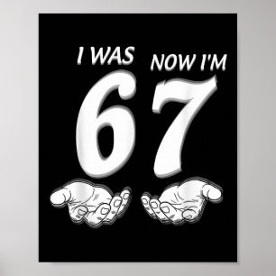 7 Års Födelsedags T-Shirt Var 6 Nu Är Jag 7 67 Rol Poster