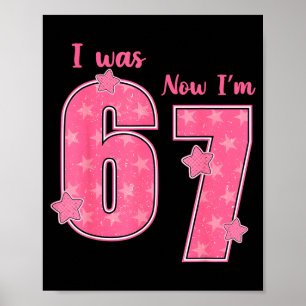 7 Års Födelsedags T-Shirt Var 6 Nu Är Jag 7 67 Rol Poster