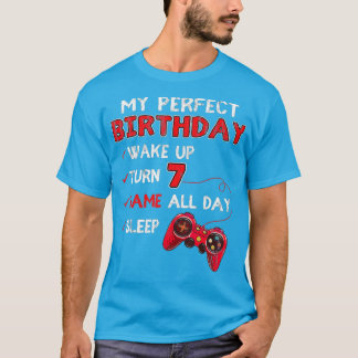 7 års Gamer 7:e Birthday for Boy Perfekt T Shirt