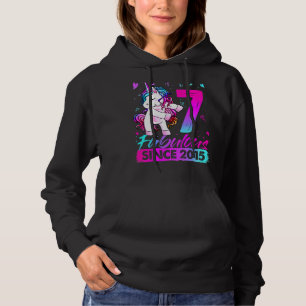 7 års Gamla Unicorn Flossing 7:e Birthday Girl Uni T Shirt