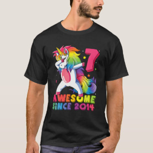 7 års gammal 7:e Födelsedagsfest 2021 Funny Dabbin T Shirt