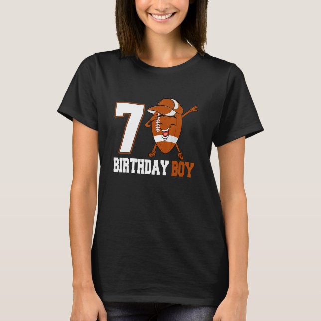 7 års gammal dabbboll 7:e Birthday Boy Tonåringar T Shirt (Framsida)