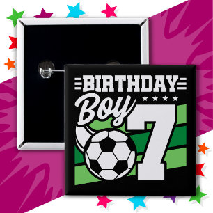 7 års gammal fotboll Party 7:e födelsedag Knapp