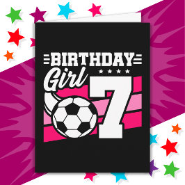 7 års gammal fotbollsflicka i fotboll i Party 7:e Kort