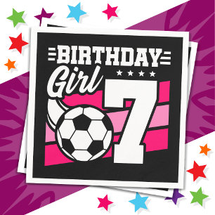 7 års gammal fotbollsflicka i fotboll i Party 7:e Pappersservett