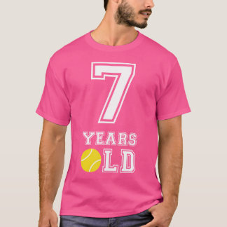 7 års gammal Tennis Birthday Boys 7:e Birthday T Shirt