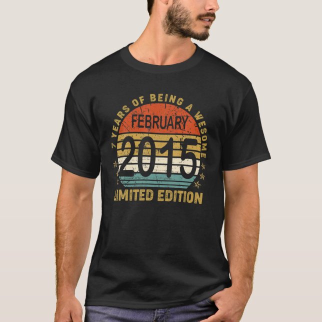 7 års Gammal utgåva från februari 2015, Begränsad  T Shirt (Framsida)