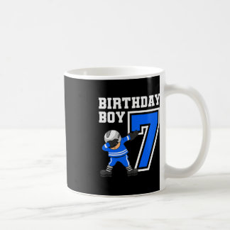 7 års Old Boy Ice Hockey Player 7:e Birthday Kid Kaffemugg