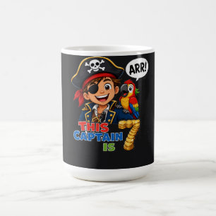 7-års piratkapten pojk fest skatt kaffemugg