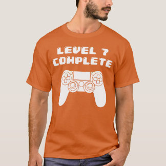 7-årsdag 7 år gammal videospel Bday retro f T Shirt