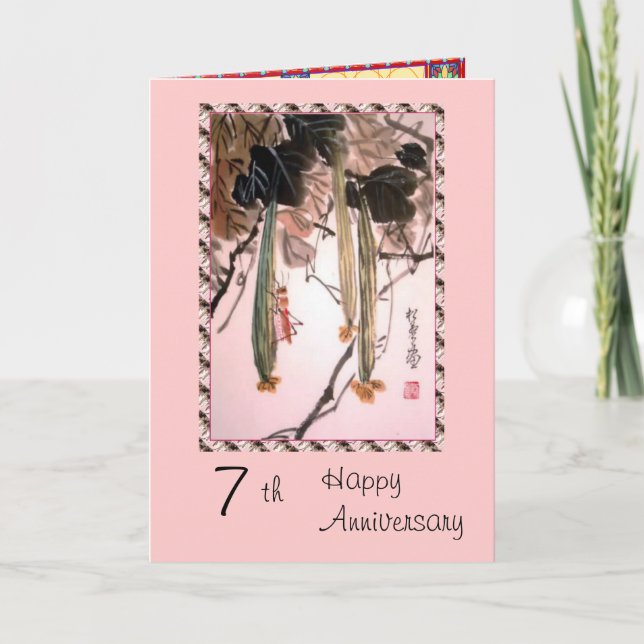 7-årsjubileumskort kort (Framsida)