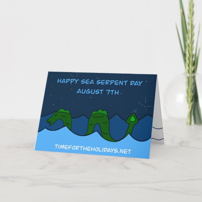 7 augusti är den nationella sjöormens dag kort (Framsida)