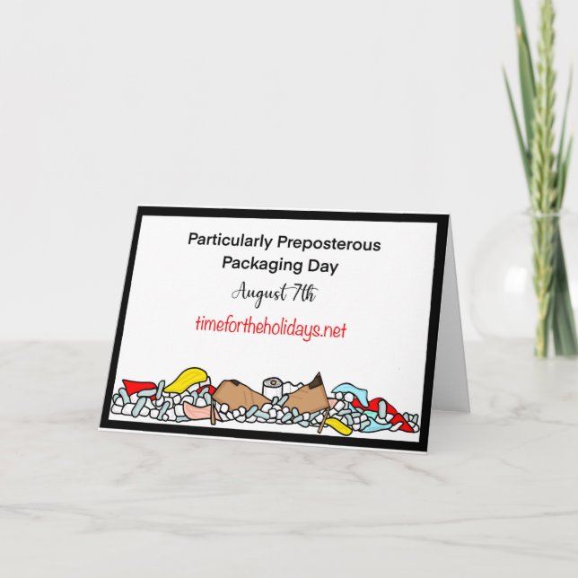 7 augusti är Särskilt Otrolig Förpackning  Kort (Framsida)