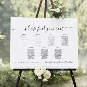 7 Bord Modern Sittplatsschema Poster