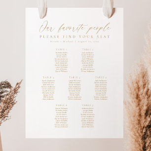7 Bord Vår Favoritpersoner Placeringsplan Poster