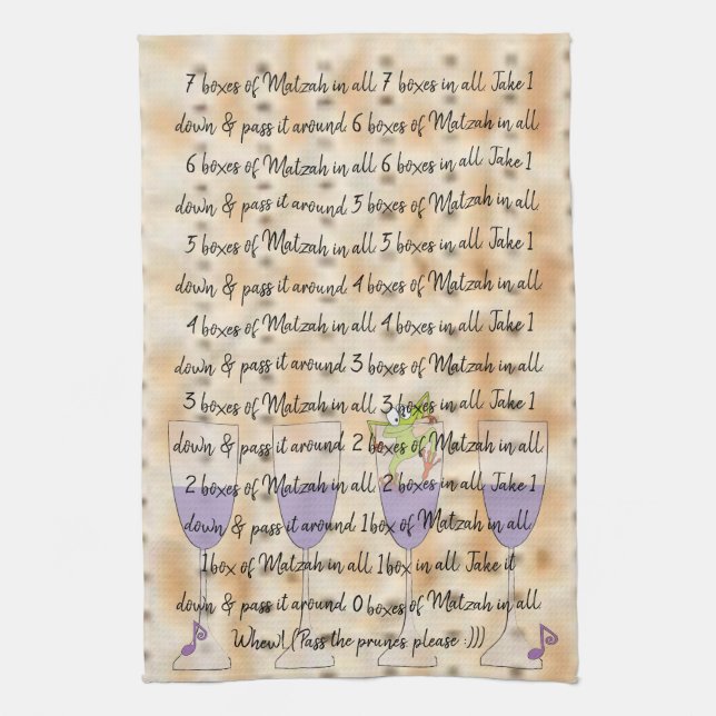 "7 Boxes of Matzah in All" Kökshandduk (Vertikal)