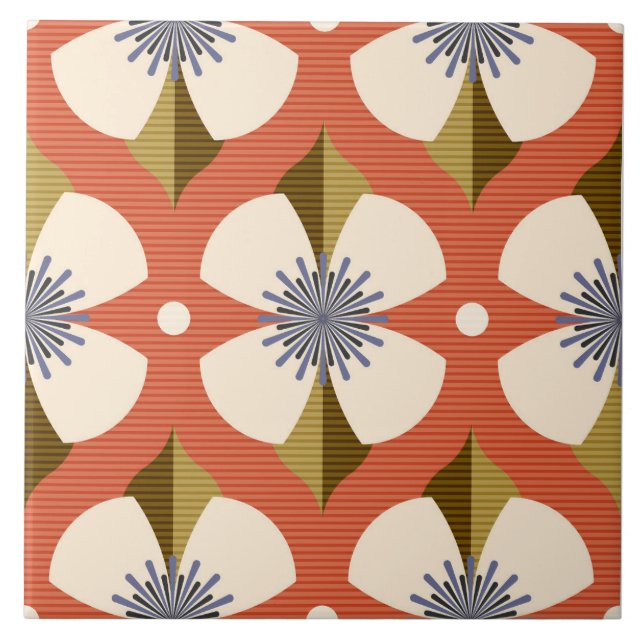 7-butterkoppsblomma kakelplatta (Framsidan)