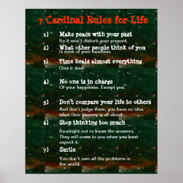 7 Cardinal Rules for LIFE Poster