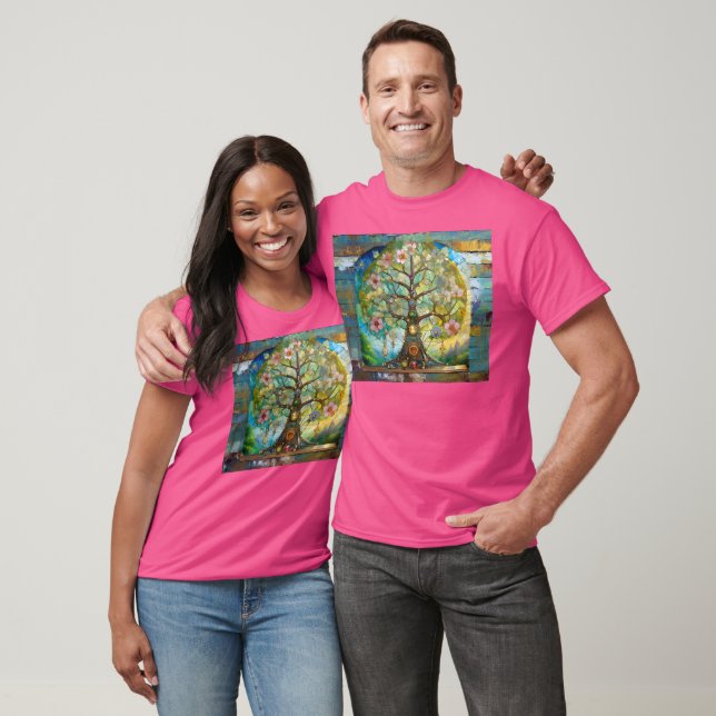 7 Chakra Blossoming Livets träd T Shirt (Unisex)