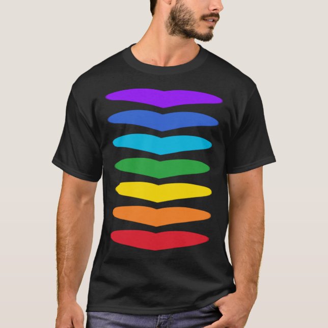 7 Chakra Hearts Energy System Chakras Colours Kund T Shirt (Framsida)