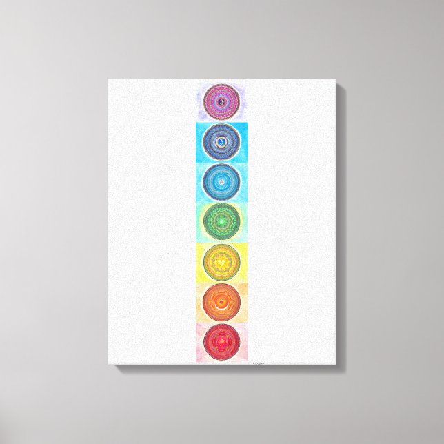 7 Chakra-Kanvastryck Canvastryck (Framsida)