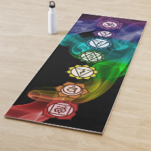 7 Chakra mantra-regnbåge, coola med fetstil svart