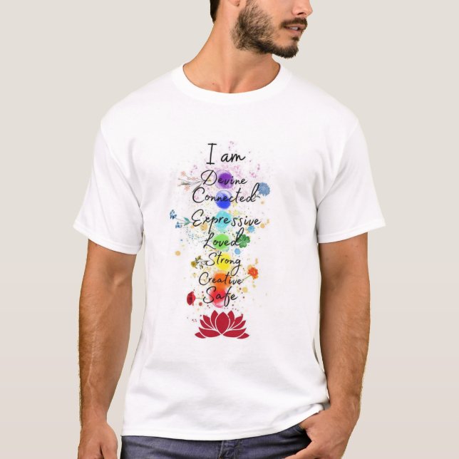 7 Chakra Meaning T-Shirt - Upplysning och Snyggt (Framsida)