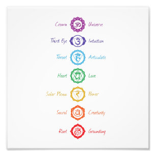 7 Chakra Symbol Poster