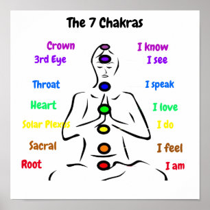 7 Chakras 12 x 12 tum Poster