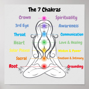 7 Chakras 12 x 12 tum Poster