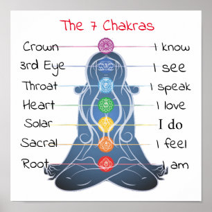 7 Chakras 12 x 12 tum Poster