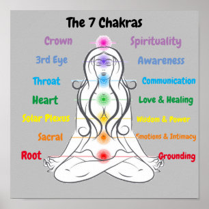 7 Chakras 12 x 12 tum Poster
