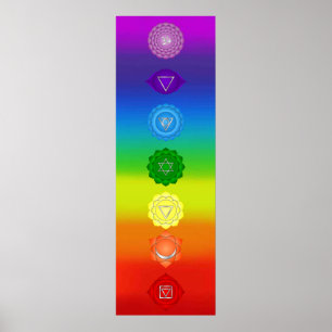 7 Chakras 15 x 48 tum Poster
