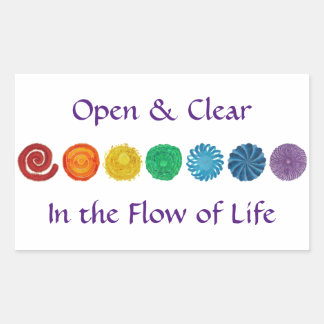 7 Chakras #1 Rainbow Färg Rektangulärt Klistermärke